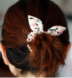 10Pcs Cute Girls Rabbit Ear Hair Tie Bands Ropes Ponytail Holder