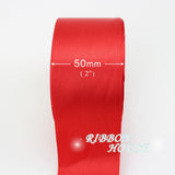 25 yards/roll 2'' (50mm) Single Face Satin Ribbon