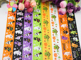 25mm Halloween Pattern Grosgrain Ribbon 12yards/lot