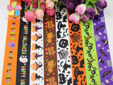 25mm Halloween Pattern Grosgrain Ribbon 12yards/lot