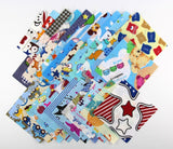 Bundle Of 30 100% Cotton 4” x 4” Fabric – Cartoons Collection