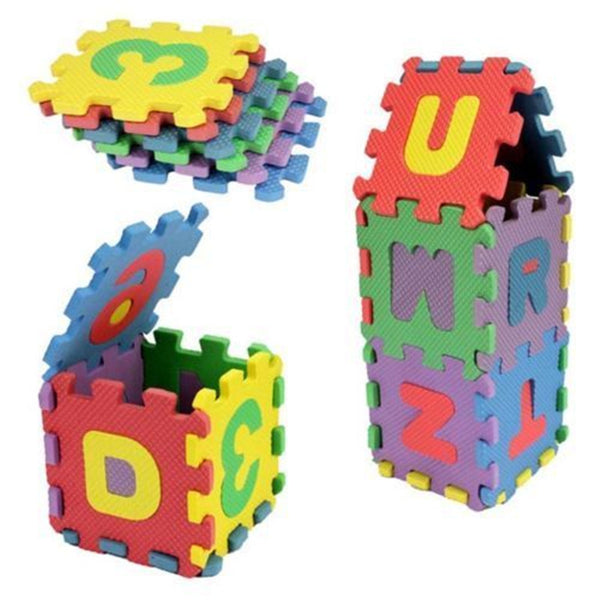 36pcs Unisex Mini Puzzle Kid Educational Toy Alphabet Letters Numeral Foam Mat