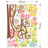 Cute Owl Tree Wall Decal Kindergarten