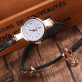 Long Leather Casual Bracelet Watch For Women