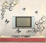 Butterflys And Floweres Wall Stickers