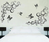 Butterflys And Floweres Wall Stickers