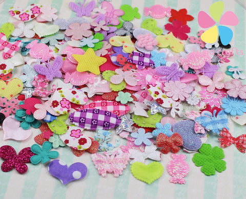 Bag of 220 Fabric Flowers Mix