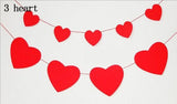 10” Fabric Hearts String